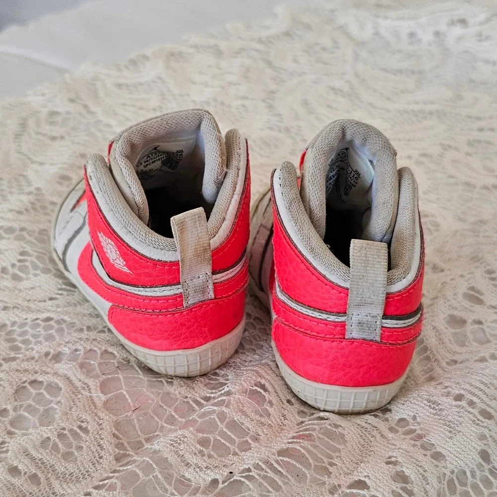 Rare vintage nike Air Jordan 1 Crib Toddler Baby High‎ Top Shoes White Pink